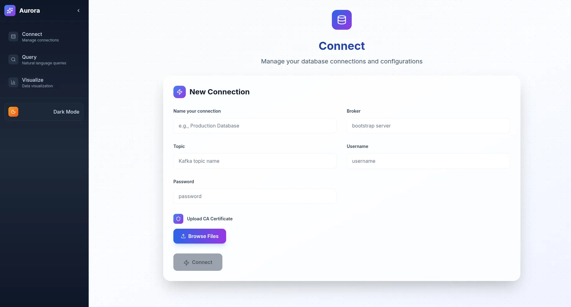 Connect Page